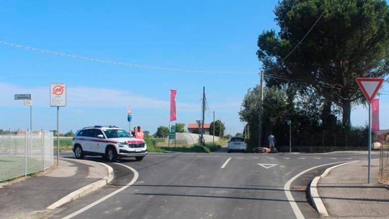 Un incidente tra via Calcinaro e via Boscone