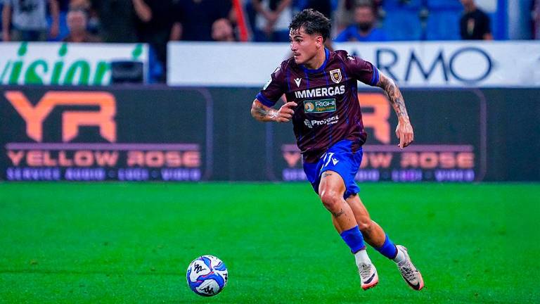 L’esterno offensivo Matteo Maggio con la maglia della Reggiana