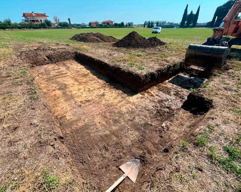 I lavori di scavo e ricerca archeologica nell’area del Compito