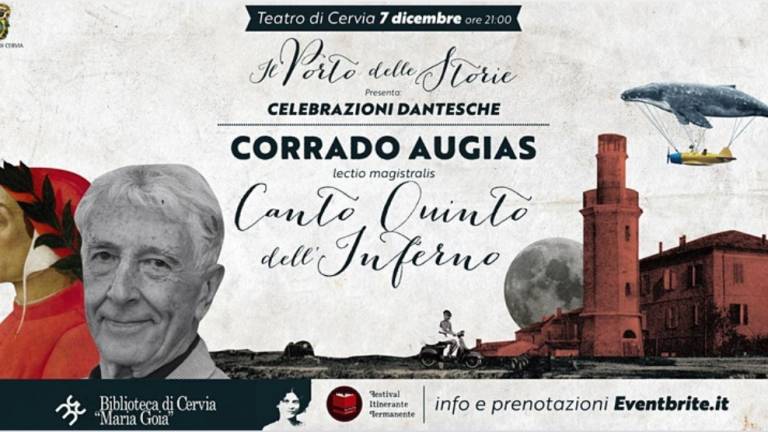 Cervia, il 7 dicembre Corrado Augias legge il canto quinto dell'Inferno a teatro