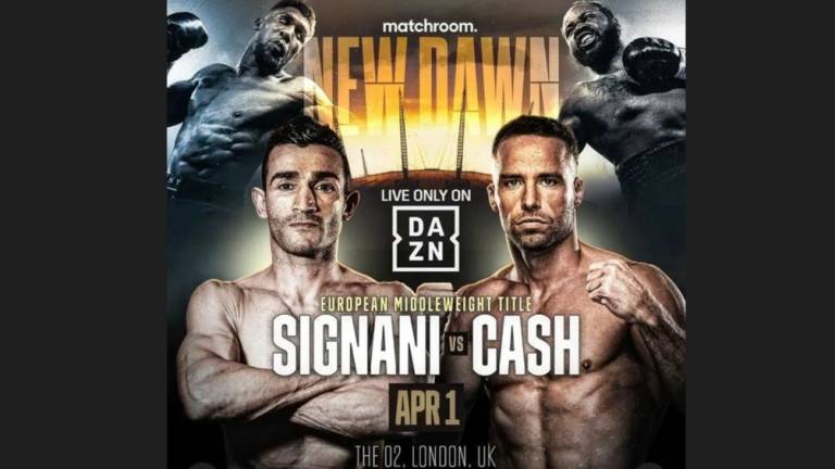 Boxe, Signani-Cash: sfida europea sabato primo aprile a Londra