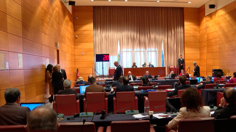 Un momento del consiglio grande e generale di ieri