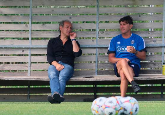 Il direttore sportivo Filippo Fusco e il tecnico Michele Mignani foto zanotti
