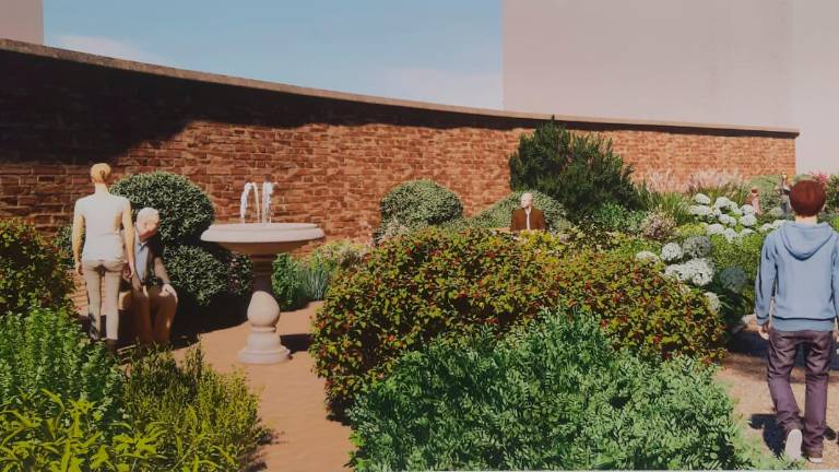 Un’anticipazione dell’aspetto che avrà il giardino terapeutico una volta completato